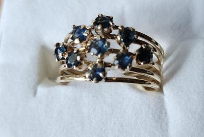Striking Blue Spinel Ring