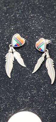 Navajo Heart Earrings