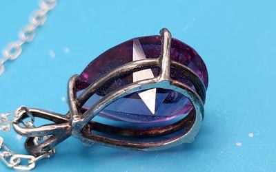 Purple Sapphire Necklace
