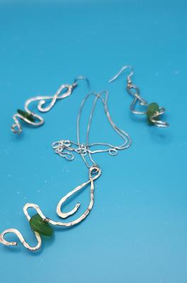 Treble Clef Earrings and Necklace
