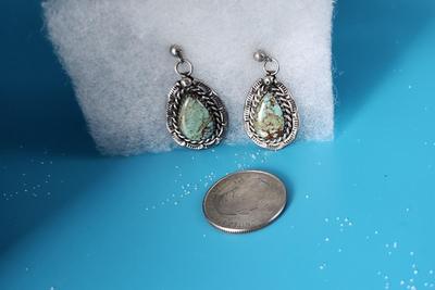 Turquoise and Sterling Dangle Earrings
