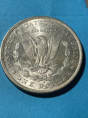 1884-O UNCIRCULATED CONDITION MORGAN SILVER DOLLAR (COIN-1) AS PICTURED. FREE DOMESTIC SHIPPING.