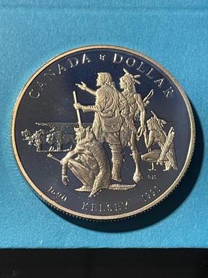 1990 Canada Silver Dollar 300th Anniversary of Henry Kelsey in Proof Condition. FREE DOMESTIC SHIPPING.