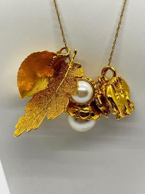 LOT 117J: 1/20th 14K Gold-Filled 18" Necklace w/ Beaded Necklaces and Pendants