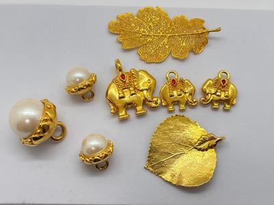 LOT 117J: 1/20th 14K Gold-Filled 18" Necklace w/ Beaded Necklaces and Pendants