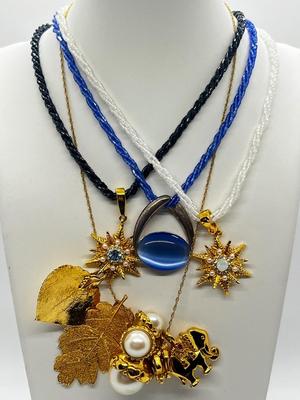LOT 117J: 1/20th 14K Gold-Filled 18" Necklace w/ Beaded Necklaces and Pendants