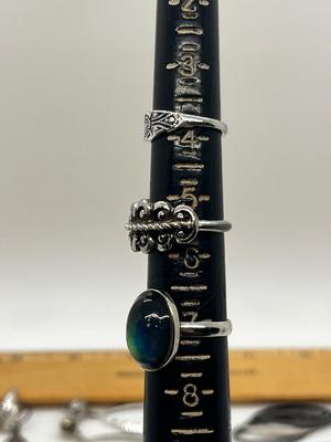 LOT 121J: Collections of Earrings, Rings and More