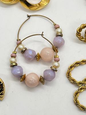 LOT 125J: Collection of Gold Tone Earrings