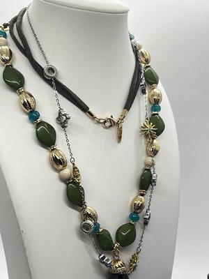 LOT 130J: Necklaces, Bracelets, Earrings - Costume Jewelry