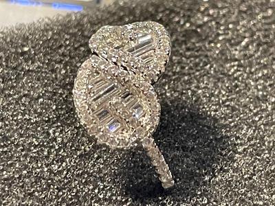 New Never Worn Designer YGI Sterling Silver 925 Dainty Cocktail CZ Ring Size-8.25 as Pictured. FREE DOMESTIC SHIPPING.