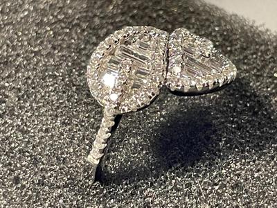 New Never Worn Designer YGI Sterling Silver 925 Dainty Cocktail CZ Ring Size-8.25 as Pictured. FREE DOMESTIC SHIPPING.