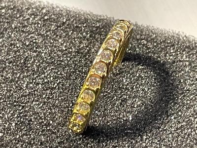 New Never Worn YGI Designer Gold-toned/Sterling Silver .925 Wedding Band CZ Ring Size-9 as Pictured. FREE DOMESTIC SHIPPING.