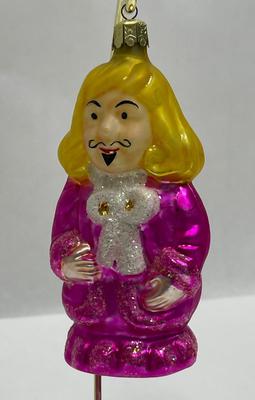Vintage Mercury Glass Priest Father in Pink gown Christmas Tree Ornament