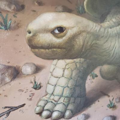 Oil Painting of a Tortoise by Artist Peck (SW-KD)