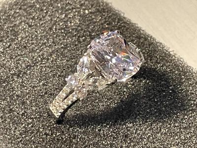 New Never Worn VANNA K. Designer Sterling Silver .925 Engagement Style CZ Ring Size-7.75 as Pictured. FREE DOMESTIC SHIPPING.