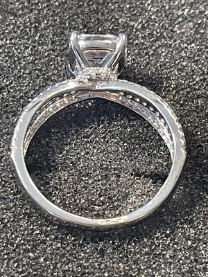 New Never Worn "YGI" Designer Sterling Silver .925 Engagement Style CZ Ring Size-9 as Pictured. FREE DOMESTIC SHIPPING.