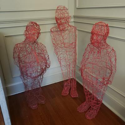 Three Gentlemen Wire Sculptures (D-KD)