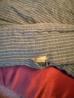 Vintage gray and white hand stitched quilt-heavy