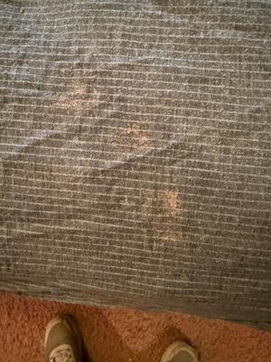 Vintage gray and white hand stitched quilt-heavy