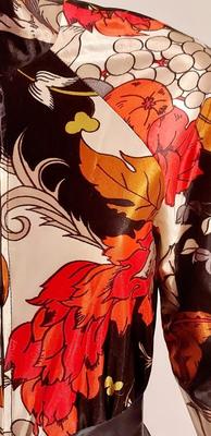 Vtg 60s Leisure Lady Novelty Hostess Maxi Dress