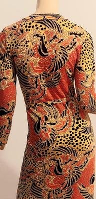 Vtg GOLDWORM Wiggle dress w/Sash made in Italy