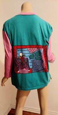 Vtg Peter Max Rare Neo Max Top/& Tie Red Room by Dega 1978