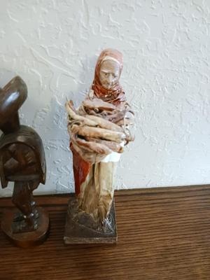 PAPER MACHE AND WOODEN STATUES