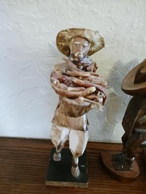 PAPER MACHE AND WOODEN STATUES