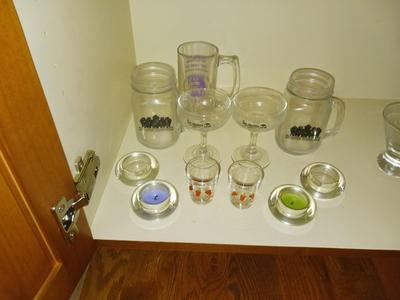CUSTOM SHOT GLASSES, STAMPEDE STEAKHOUSE MUGS, TABLE CANDLES AND MORE