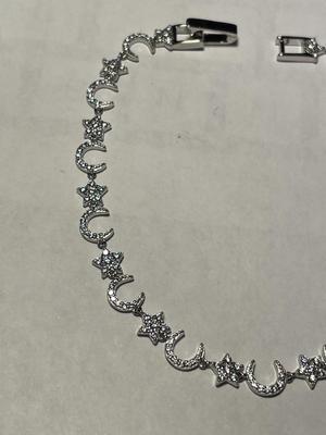 New Never Worn Designer "YGI" Sterling Silver .925 Dainty Crystal/CZ 8" Bracelet as Pictured. FREE DOMESTIC SHIPPING.