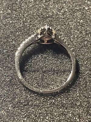 New Never Worn Silver-tone Sterling Silver .925 Dainty CZ/Crystal Stones Cocktail Ring Size-8 in Good Condition as Pictured.