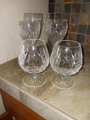 3 PAIRS OF WATERFORD CRYSTAL WINE GLASSES