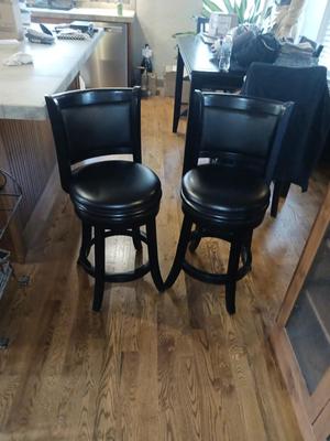 2 SWIVEL BAR STOOLS