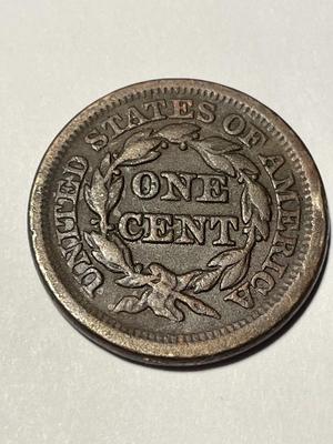 1851 HEAVILY CIRCULATED CONDITION U.S. LARGE CENT AS PICTURED. FREE DOMESTIC SHIPPING.