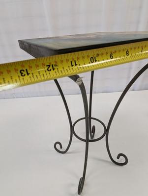 Painted Tile Lighthouse Ocean Scene Plant/Side Table