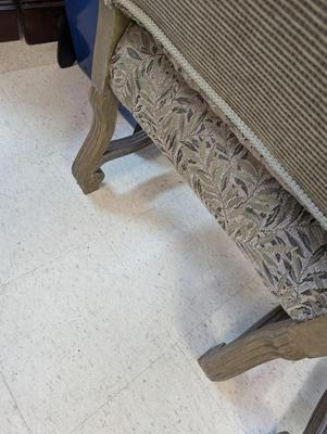 Carved Antique Lion's Head Arm Chairs With Pillows