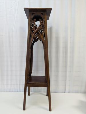 Carved Wooden Plant Table