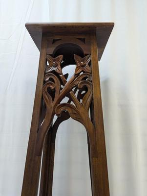 Carved Wooden Plant Table