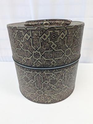 Vintage Vinyl Wig Box Case Zip Around