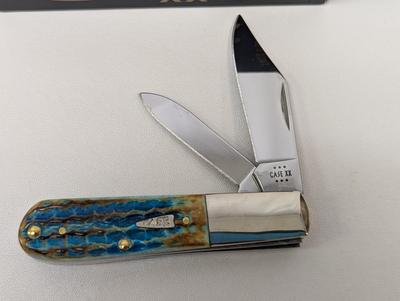 New Case XX Barlow Knife Caribbean Blue Bone Cob Corn