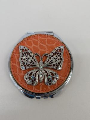 Vintage Butterfly Mirror Compact