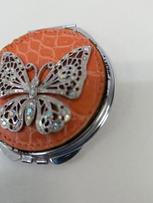 Vintage Butterfly Mirror Compact