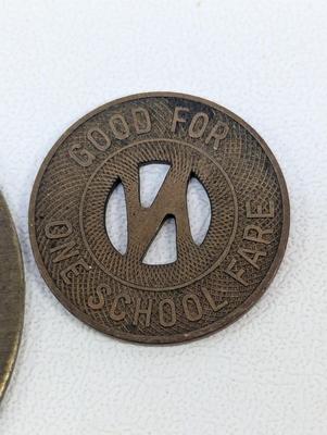 Antique Madame Ruth Jacobs Denver Co Brothel Silver Dollar & Nashville Transit Co. Token