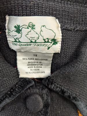 The Quacker Factory Fall Sweater Size 1X