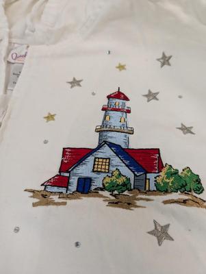 The Quacker Factory Lighthouse Zip Up Hoodie Size 3X