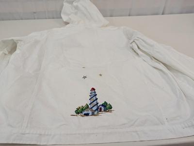 The Quacker Factory Lighthouse Zip Up Hoodie Size 3X