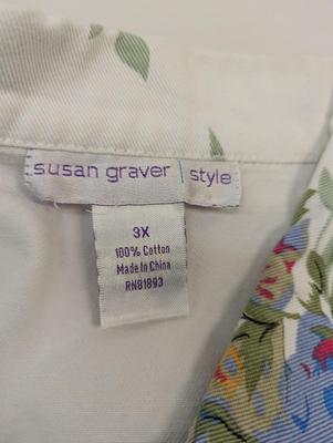 Susan Graver Style Floral Jacket Size 3X
