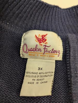 The Quacker Factory Cardinal Sweater Size 3X