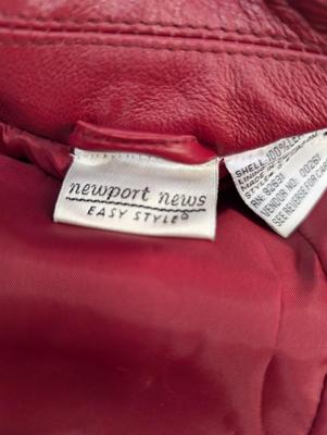 Newport News Easy Style 100% Leather Style Jacket Size 22W