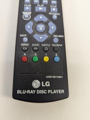 LG Blu-Ray Disc Player With Remote